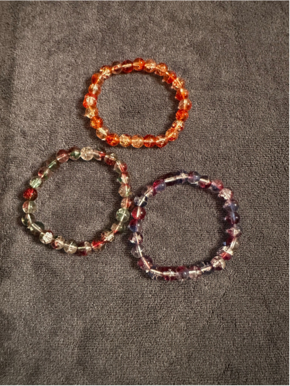 Unbranded Beaded Bracelet Trio Multi-color Set 1